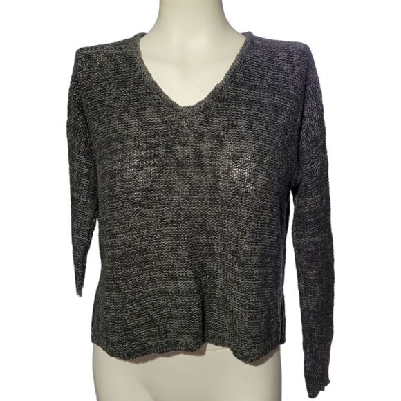 Mossimo Knit V Neck Sweater XLong Skinny arms Small Gray - Picture 2 of 7